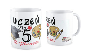 Kubek dla Absolwenta Uczeń na 5 z plusem