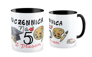 Kubek dla Absolwenta Uczennica na 5 z plusem