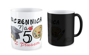 Kubek dla Absolwenta Uczennica na 5 z plusem