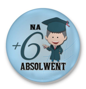 Przypinka Absolwent na 6+