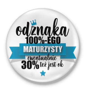 Przypinka Odznaka 100%-ego Maturzysty