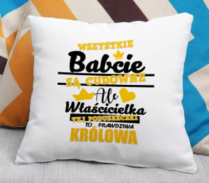Poduszka Właścicielka tej poduchy to prawdziwa królowa