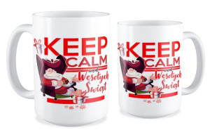 Kubek świąteczny Keep calm and Wesołoych Świąt