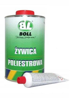 Żywica Poliestrowa 1kg Boll+utwardzacz Zestaw