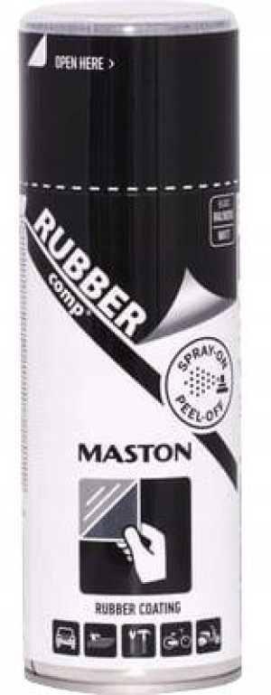 MASTON płynna guma folia spray 400ml czarny błys