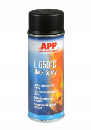 App Lakier Żaroodporny Czarny 650 C 400 Ml