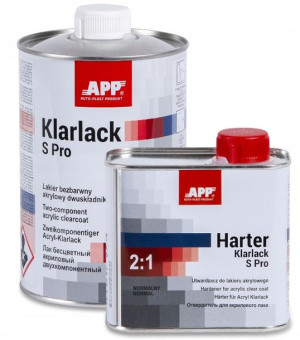 APP Lakier bezbarwny 1L+utwardzacz KLARCK S Pro