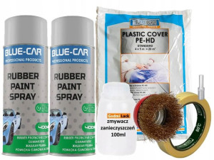 Blue Car zestaw guma do felg odwracalny srebrny
