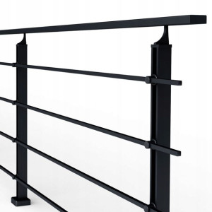 Balustrada aluminiowa 3 mb, 4 x wypełnienie czarna