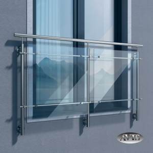 Balkon francuski, światło okna 190 cm, stal nierdz