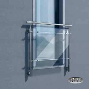 Balkon francuski, światło okna 110 cm, stal nierdz