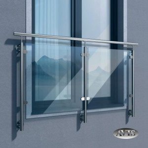 Balkon francuski, światło okna 160 cm, stal nierdz