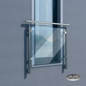 Balkon francuski, światło okna 100 cm, stal nierdz