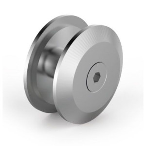 Łącznik szkła od 6 do 16 mm, Aluminium, efekt INOX