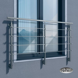 Balkon francuski, światło okna 170 cm, stal nierdz