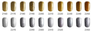 Silcare Lakier hybrydowy  Color IT Premium  Silver Gold Złoty Srebrny 6 ml