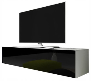 Nowoczesna Szafka RTV 100cm Czarny front POŁYSK
