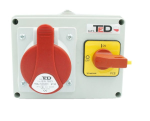 rozdzielnica zestaw 16A 5P z wyłącznikiem 0-1 mała