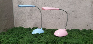 Lampka 4 LED biurkowa elastyczna na baterie MOCNA