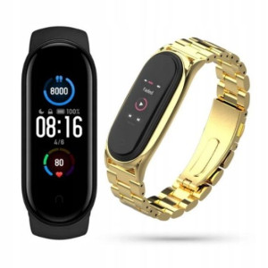 Xiaomi Mi Band 5 + Folia + Bransoleta Złota