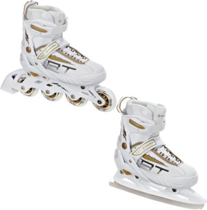 Rolki Łyżwy 2w1 RAVEN Profession White/Gold 35-39