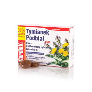 S-LAB GARDLOX pastylki ziołowe TYMIANEK I PODBIAŁ plus - 24 pastylki do ssa