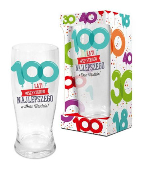Szklanka do piwa Baloniki 500 ml "100 lat"