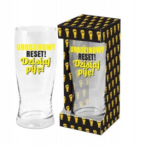 Szklanka do piwa 500 ml Urodzinowy reset!