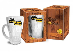 Kufel do Piwa 480 ml Olej pracę wypij piwo