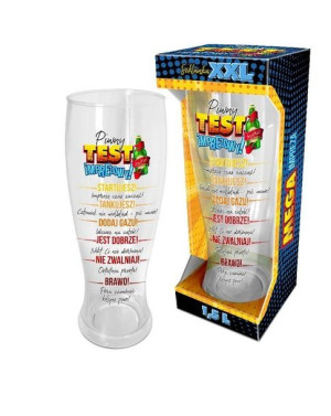 Szklanka XXL do piwa 1,5L Test Imprezowy Tankujesz