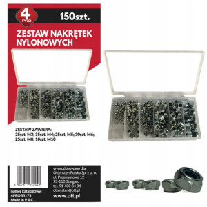 Zestaw Nylonowych Nakrętek Nylon Nakrętka 150 Szt
