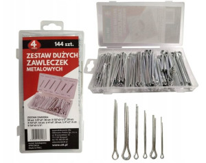 Zestaw Zawleczek Przetyczek Zawleczki Duże 144 Szt