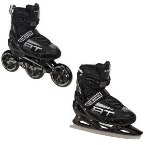 Rolki Łyżwy Regulowane 2w1 RAVEN Profession Black 35-39 BIG WHEELS