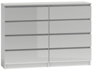 Komoda Malwa M8 140 - Biel Połysk