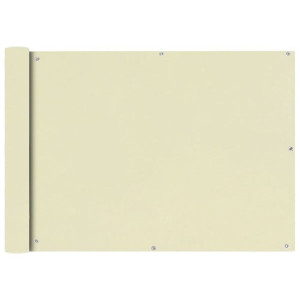 Lumarko Parawan balkonowy z tkaniny oxford 75x400 cm kremowy