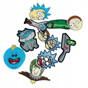 ZESTAW 10 Naszywki naparsowanki Rick & Morty