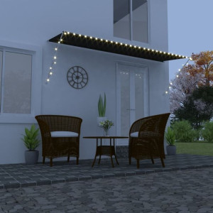 Lumarko Markiza zwijana z LED, 400 x 150 cm, antracytowa