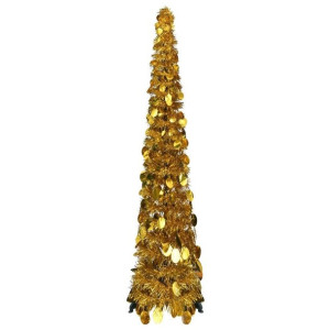 Lumarko Składana, sztuczna choinka, złota, 129 cm, PET