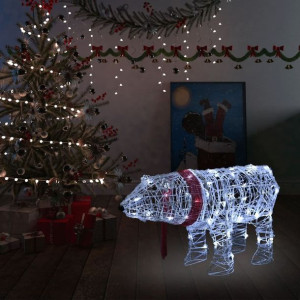Lumarko Świąteczna dekoracja, niedźwiedź, 45 LED, 71x20x38 cm, akrylowa