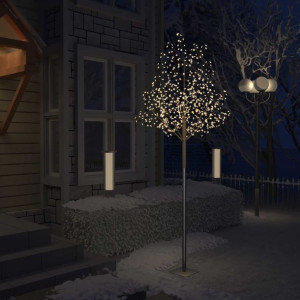 Lumarko Drzewko z lampkami, 600 LED, ciepły biały, kwiat wiśni, 300 cm