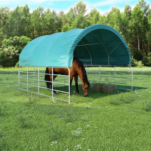 Lumarko Namiot dla bydła, PVC, 3,7 x 3,7 m, zielony