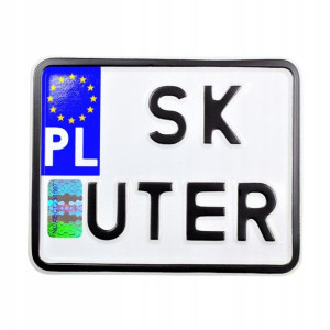 Tablica do ramki rejestracyjnej skuter motorower