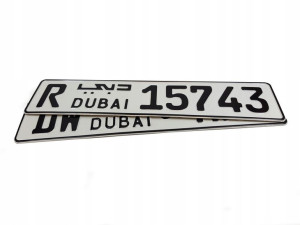 Tablica rejestracyjna Dubai 2 szt.