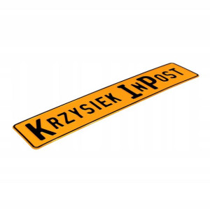 Tablica do ramki rejestracyjnej Krzysiek InPost