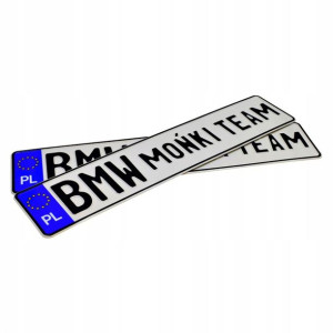 2 Tablice aluminiowe kolekcjonerskie BMW Team