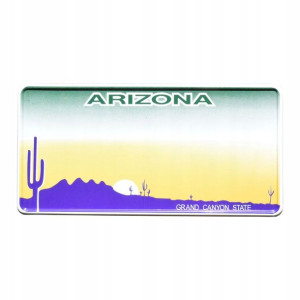 Tablica Tłoczona Aluminiowa Amerykańska ARIZONA