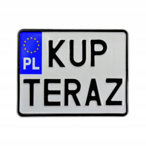 Tablice Motocyklowe Aluminiowe Tłoczone 190x150
