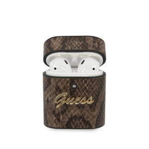 Guess Airpods Cover Python Collection - Brown