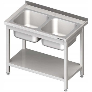 Zlew gastronomiczny 2-kom 100x70
