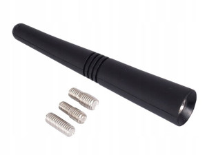 Antena Samochodowa 9cm Maszt Bat Krótki 3 Adaptery